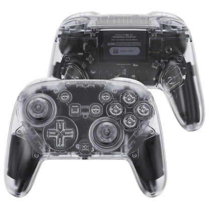 eXtremeRate DIY Replacement Full Set Shell and Buttons for Nintendo Switch 2 Pro Controller (Clear)