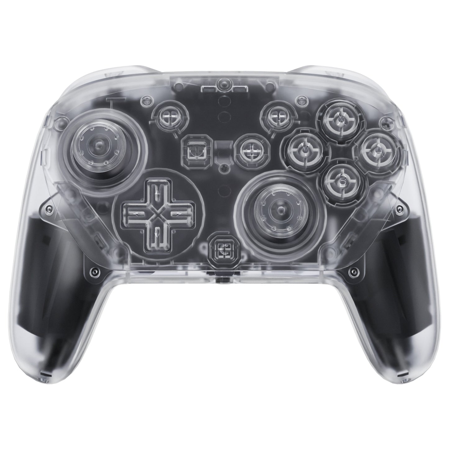 eXtremeRate DIY Replacement Full Set Shell and Buttons for Nintendo Switch 2 Pro Controller (Clear)