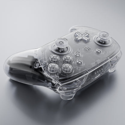 eXtremeRate DIY Replacement Full Set Shell and Buttons for Nintendo Switch 2 Pro Controller (Clear)