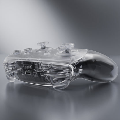 eXtremeRate DIY Replacement Full Set Shell and Buttons for Nintendo Switch 2 Pro Controller (Clear)