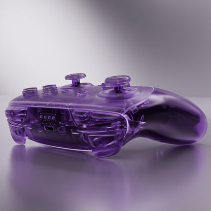 eXtremeRate DIY Replacement Full Set of Shells and Buttons for Nintendo Switch 2 Pro Controller (Clear Purple)