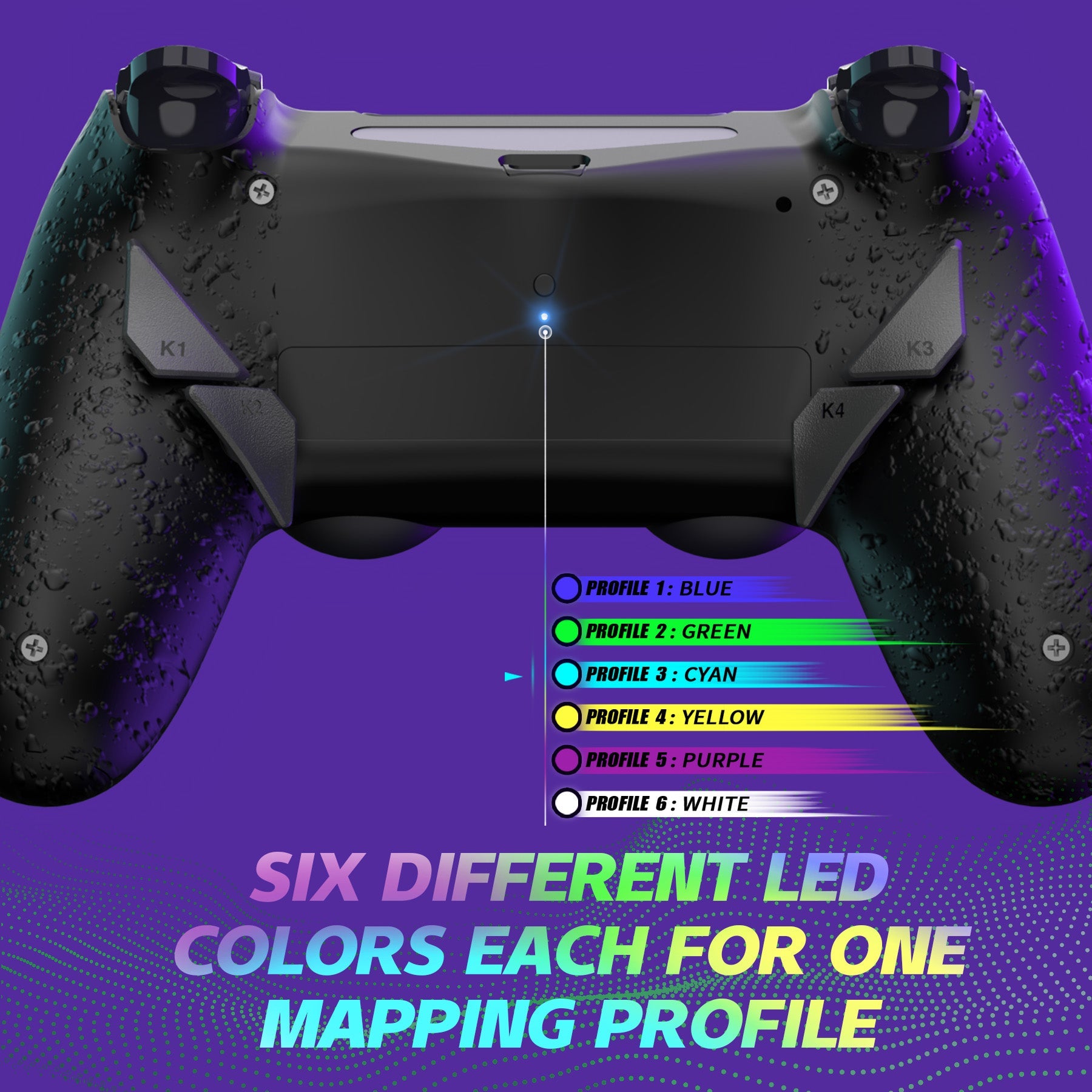 eXtremeRate?Dawn?Type-C?Version?Remap?Kit?for?PS4?Slim?Pro?Controller?JDM-040/050/055?-?Textured Black eXtremeRate