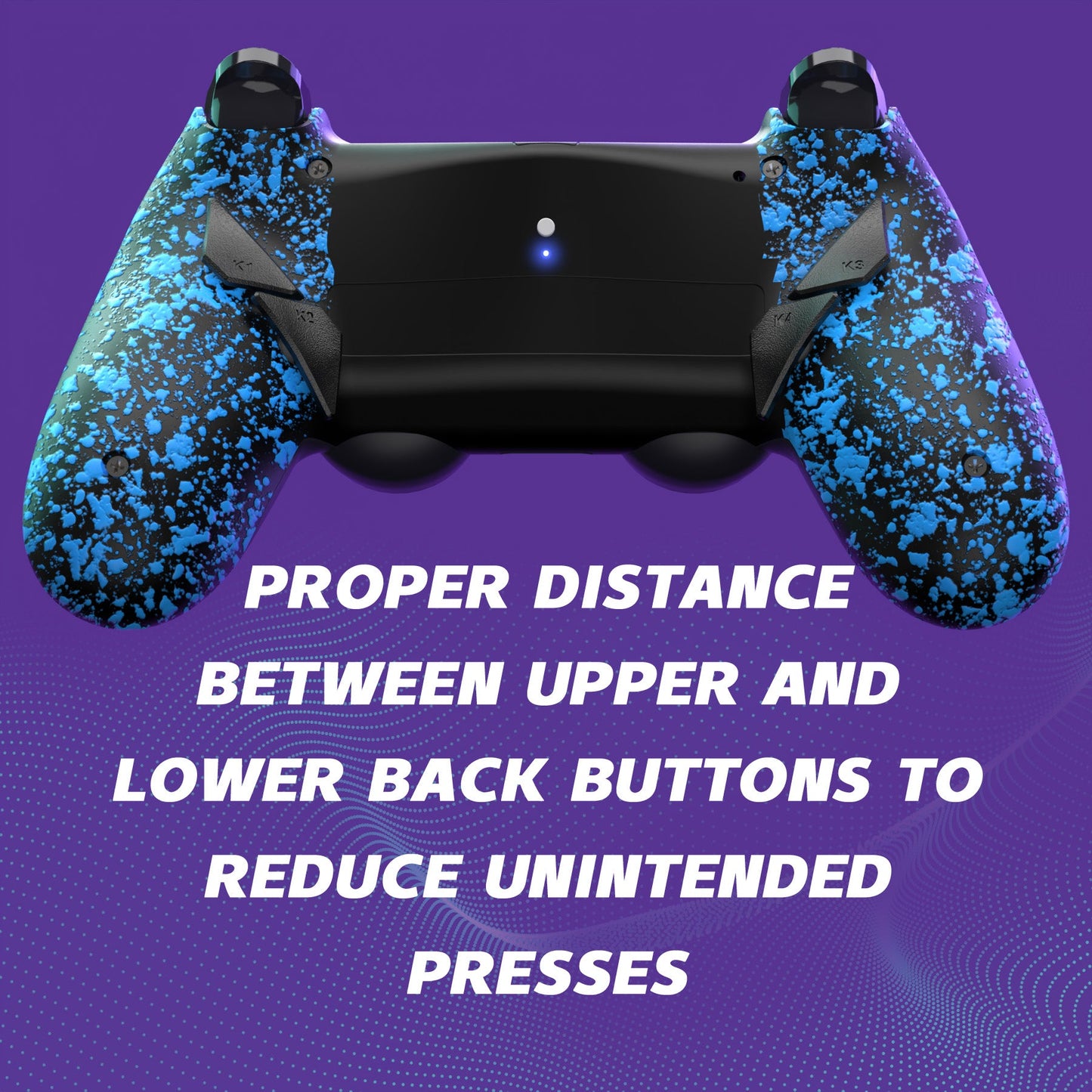 eXtremeRate PS4 Slim ProコントローラーJDM-040/050/055用Dawn Type-Cバージョンリマップキット【テクスチャードブルー】