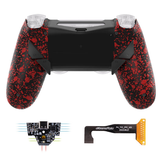 eXtremeRate PS4 Slim ProコントローラーJDM-040/050/055用Dawn Type-Cバージョンリマップキット【テクスチャー・赤色】