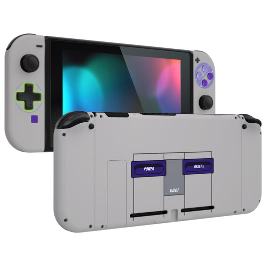 eXtremeRate Nintendo Switch用方向キーバージョン交換フルセットシェル＆ボタン【クラシックSNESスタイル】