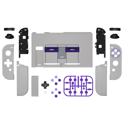 eXtremeRate Nintendo Switch用方向キーバージョン交換フルセットシェル＆ボタン【クラシックSNESスタイル】