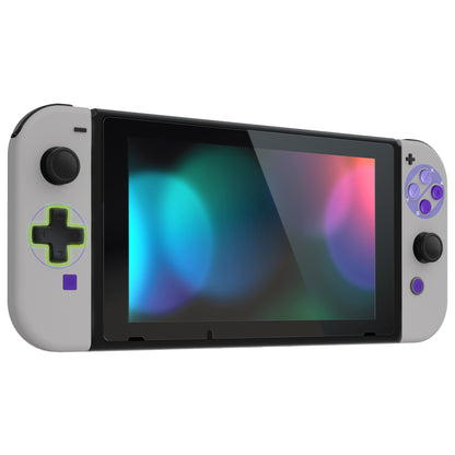 eXtremeRate Nintendo Switch用方向キーバージョン交換フルセットシェル＆ボタン【クラシックSNESスタイル】