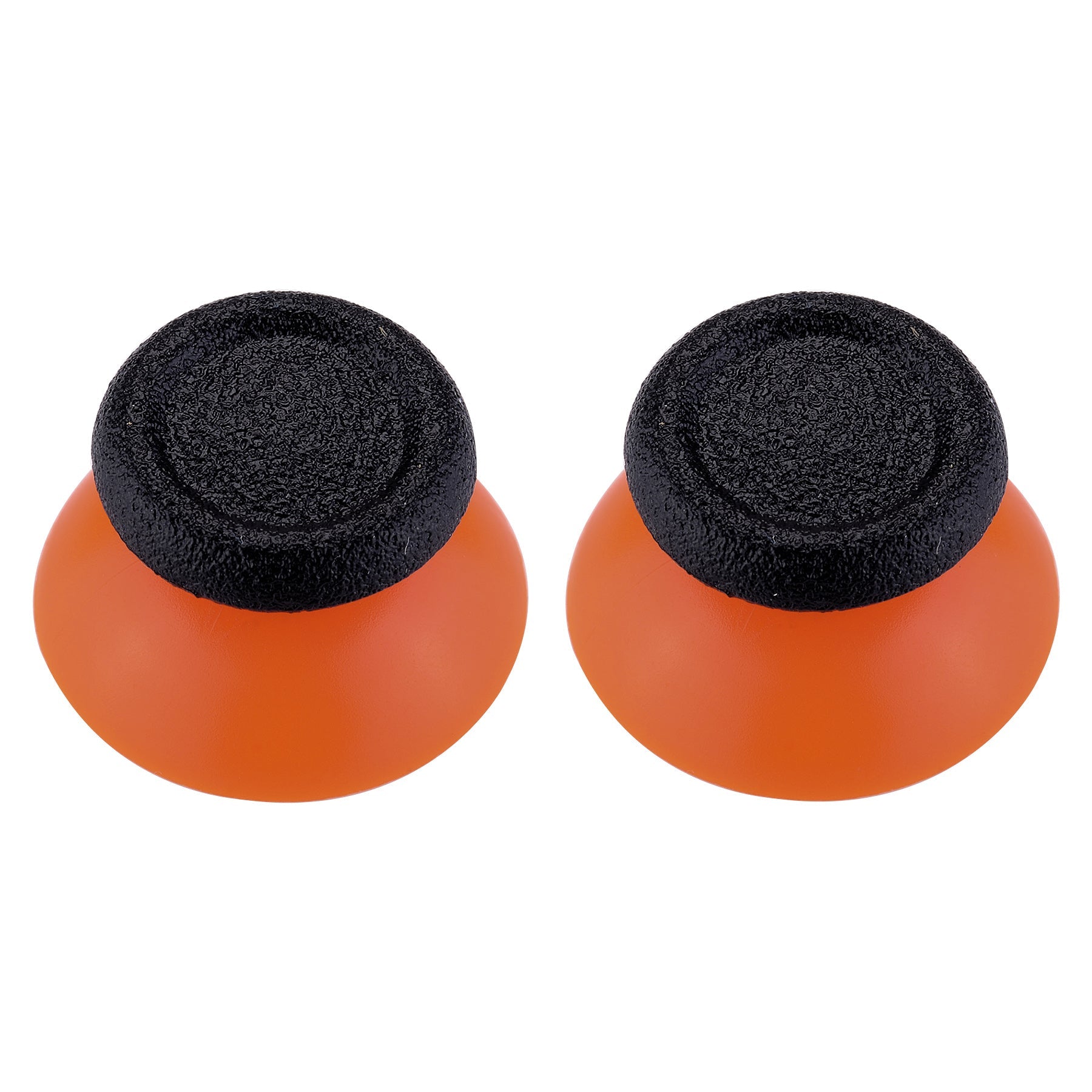 eXtremeRate Dual-Color Replacement 3D Joystick Thumbsticks Compatible with PS4 Slim Pro Controller - Black & Orange eXtremeRate