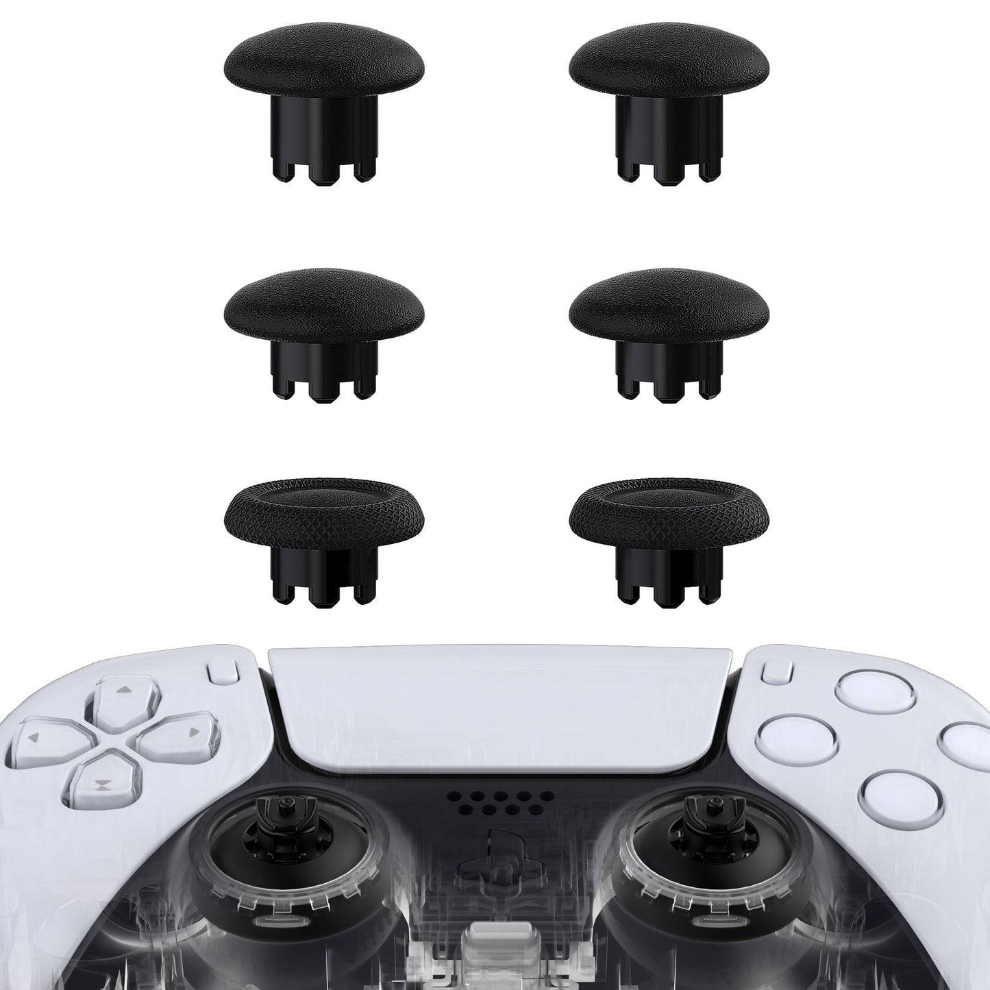 EDGE Sticks Replacement Interchangeable Thumbsticks for PS5 & PS4 All Model Controllers - Black eXtremeRate