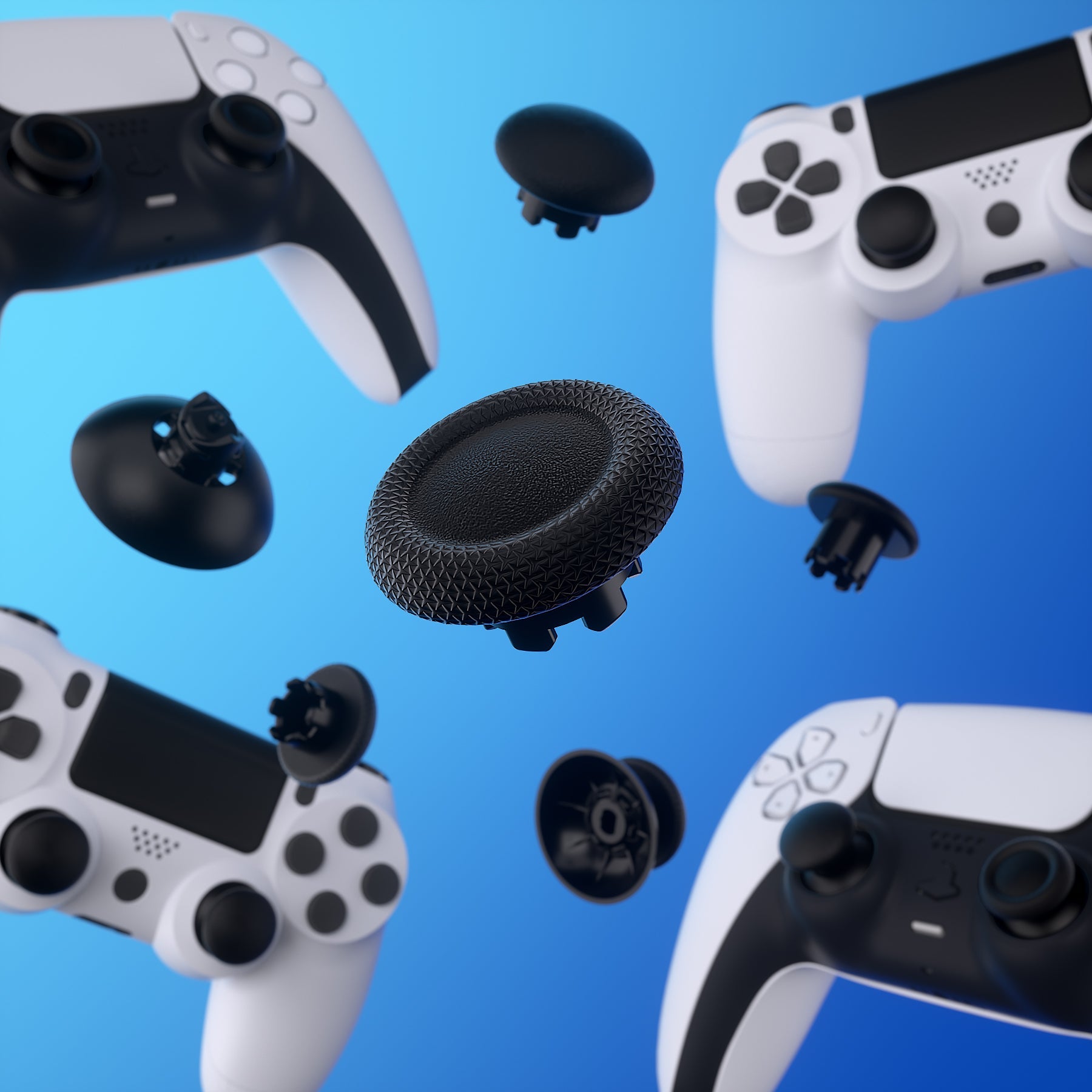 EDGE Sticks Replacement Interchangeable Thumbsticks for PS5 & PS4 All Model Controllers - Black eXtremeRate