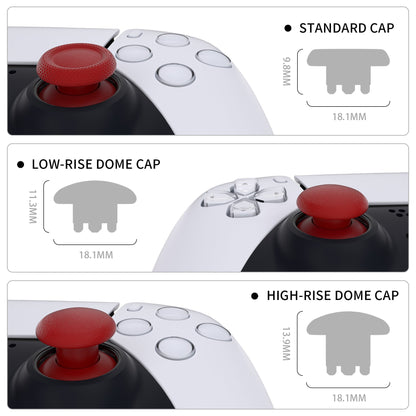 EDGE Sticks Replacement Interchangeable Thumbsticks for PS5 & PS4 All Model Controllers - Carmine Red eXtremeRate