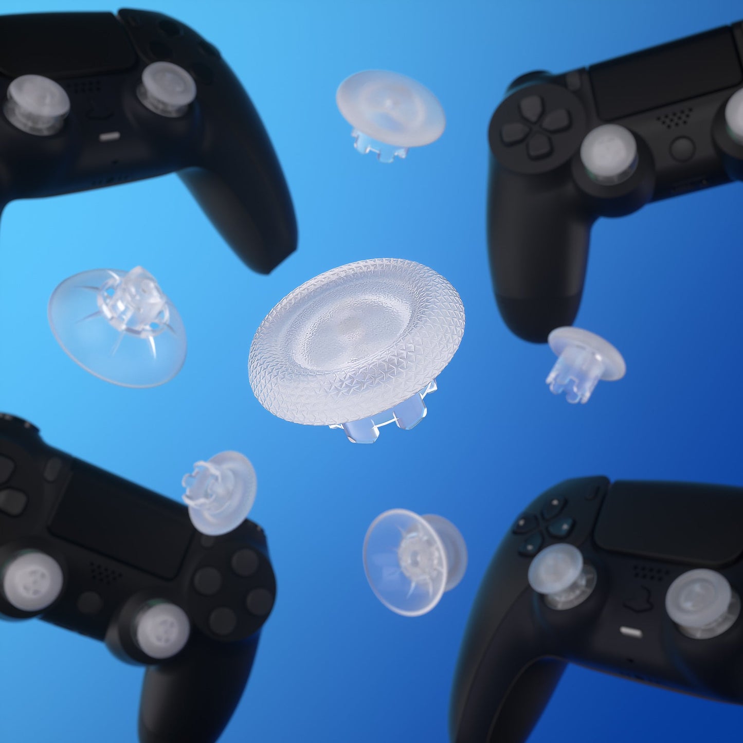 EDGE Sticks Replacement Interchangeable Thumbsticks for PS5 & PS4 All Model Controllers - Clear eXtremeRate