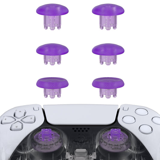 EDGE Sticks Replacement Interchangeable Thumbsticks for PS5 & PS4 All Model Controllers - Clear Atomic Purple eXtremeRate