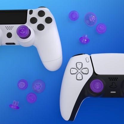 EDGE Sticks Replacement Interchangeable Thumbsticks for PS5 & PS4 All Model Controllers - Clear Atomic Purple eXtremeRate