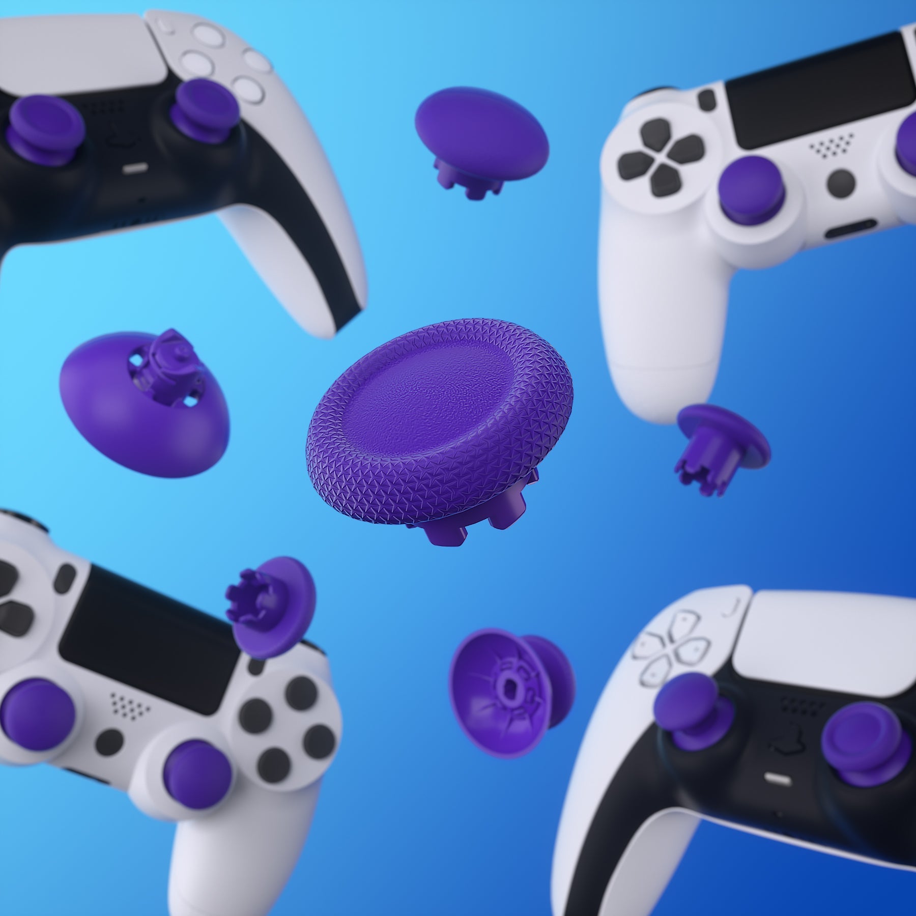 EDGE Sticks Replacement Interchangeable Thumbsticks for PS5 & PS4 All Model Controllers - Purple eXtremeRate