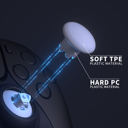 EDGE Sticks Replacement Interchangeable Thumbsticks for PS5 & PS4 All Model Controllers - Solid White eXtremeRate