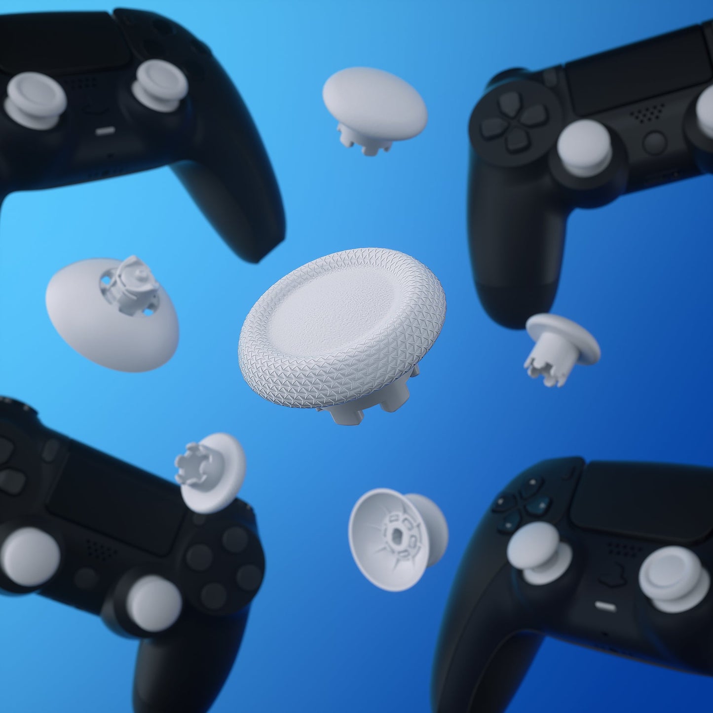 EDGE Sticks Replacement Interchangeable Thumbsticks for PS5 & PS4 All Model Controllers - Solid White eXtremeRate