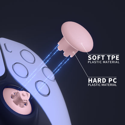 eXtremeRate PS5&PS4全モデルコントローラー対応EDGEスティック交換用サムスティック【チェリーブロッサムピンク】