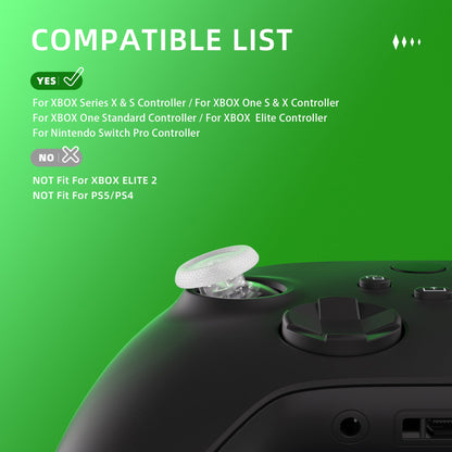 EDGE Sticks Replacement Interchangeable Thumbsticks for Xbox Series X/S & Xbox Core & Xbox One X/S & Xbox Elite V1 & NS Switch Pro Controller - Clear eXtremeRate