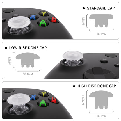 EDGE Sticks Replacement Interchangeable Thumbsticks for Xbox Series X/S & Xbox Core & Xbox One X/S & Xbox Elite V1 & NS Switch Pro Controller - Clear eXtremeRate
