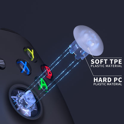 EDGE Sticks Replacement Interchangeable Thumbsticks for Xbox Series X/S & Xbox Core & Xbox One X/S & Xbox Elite V1 & NS Switch Pro Controller - Clear eXtremeRate