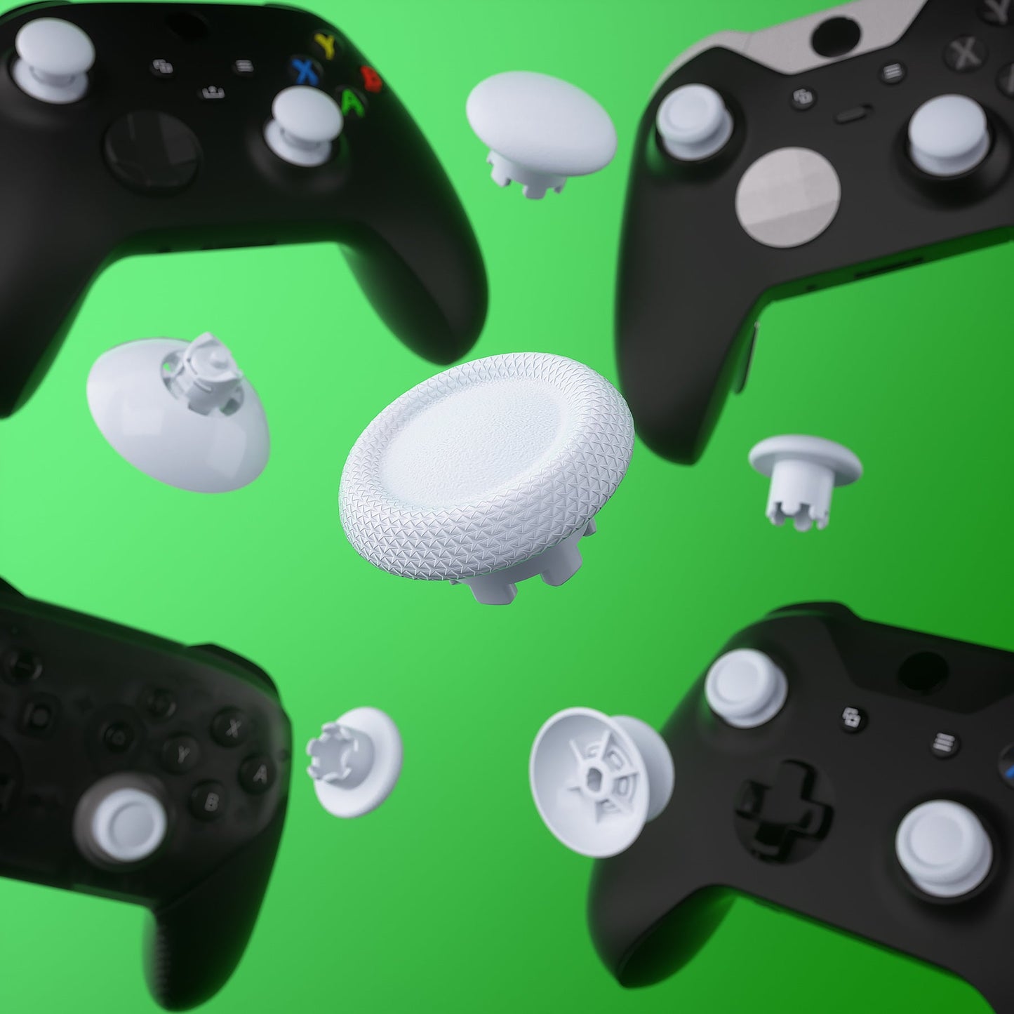 eXtremeRate Xbox Series X/S&Xbox Core&Xbox One X/S&Xbox Elite V1&Nintendoスイッチプロコン用EDGEスティック交換インターチェンジャブルサムスティック【ホワイト】
