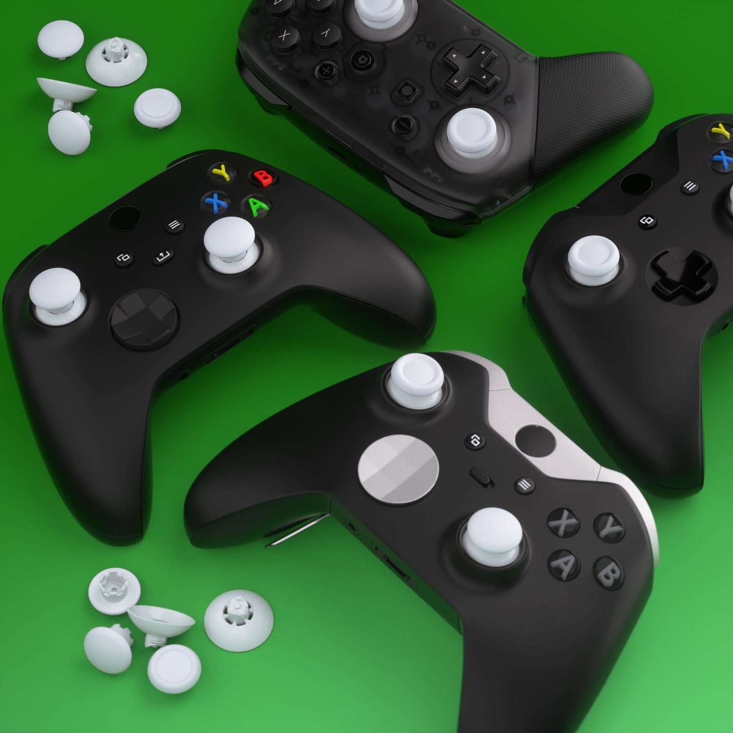 eXtremeRate Xbox Series X/S&Xbox Core&Xbox One X/S&Xbox Elite V1&Nintendoスイッチプロコン用EDGEスティック交換インターチェンジャブルサムスティック【ホワイト】