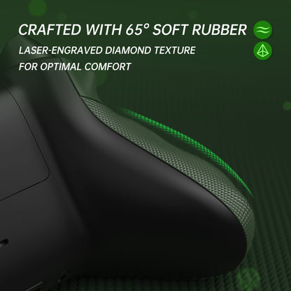eXtremeRate Xbox Series X/Sコントローラー＆Xbox Coreコントローラー用FLEXORラバー付きサイドレールグリップ トリガーストップキット【バンブーグリーン】