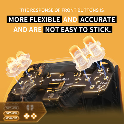 eXtremeRate PS5コントローラーBDM-010 & BDM-020対応用フェイスクリックキットキット、PS5コントローラーに対応用カスタム硬質シリコンタクタイルスイッチDパッドアクションボタン