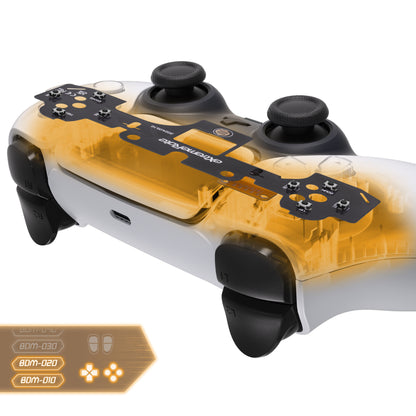 eXtremeRate PS5コントローラーBDM-010 & BDM-020対応用フェイスクリックキットキット、PS5コントローラーに対応用カスタム硬質シリコンタクタイルスイッチDパッドアクションボタン