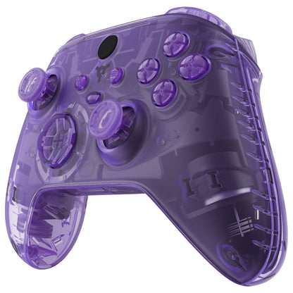 eXtremeRate Full Set Housing Shell Case with Buttons for Xbox Series X & S Controller - Clear Atomic Purple eXtremeRate