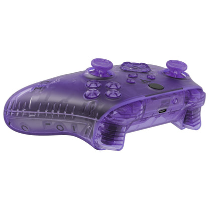 eXtremeRate Full Set Housing Shell Case with Buttons for Xbox Series X & S Controller - Clear Atomic Purple eXtremeRate