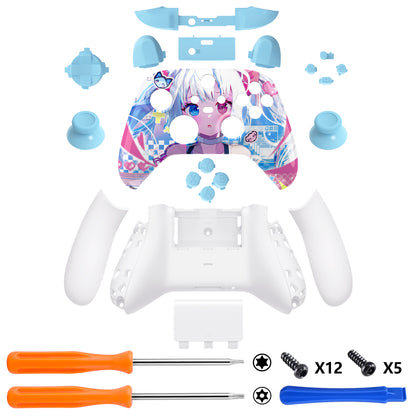 eXtremeRate Xbox Series X&Sコントローラー用フルセットハウジングシェルケース＆ボタン【ミウ】