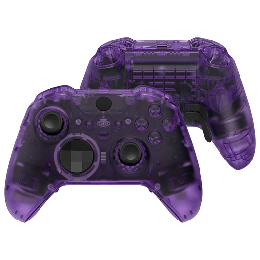 eXtremeRate Xbox One Elite Series 2&Elite 2 Coreコントローラー（モデル1797）用交換  フルセットシェル＆ボタン【クリアパープル】