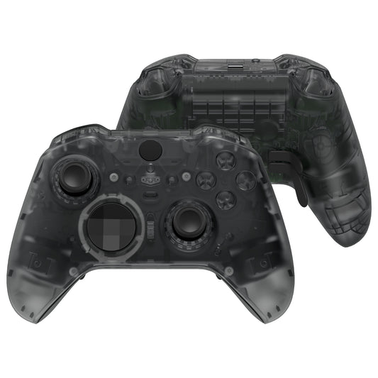 eXtremeRate Xbox One Elite Series 2&Elite 2 Coreコントローラー（モデル1797）用交換  フルセットシェル＆ボタン【クリアブラック】