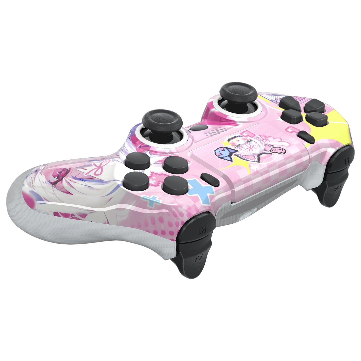 eXtremeRate PS4 Slim ProコントローラーJDM-040/050/055対応Ghost再設計フロントハウジングシェルタッチパッド付き【ミウ】