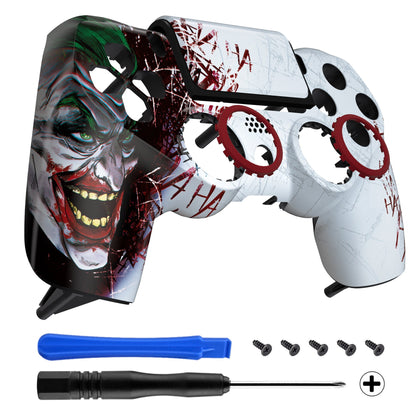 eXtremeRate Ghost Redesigned Front Housing Shell with Touch Pad Compatible with PS4 Slim Pro Controller JDM-040/050/055 - Clown HAHAHA eXtremeRate