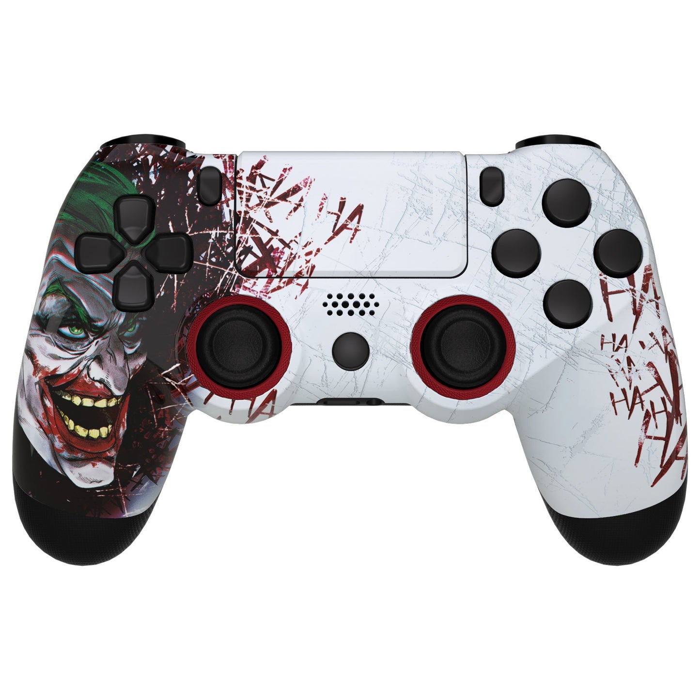 eXtremeRate Ghost Redesigned Front Housing Shell with Touch Pad Compatible with PS4 Slim Pro Controller JDM-040/050/055 - Clown HAHAHA eXtremeRate