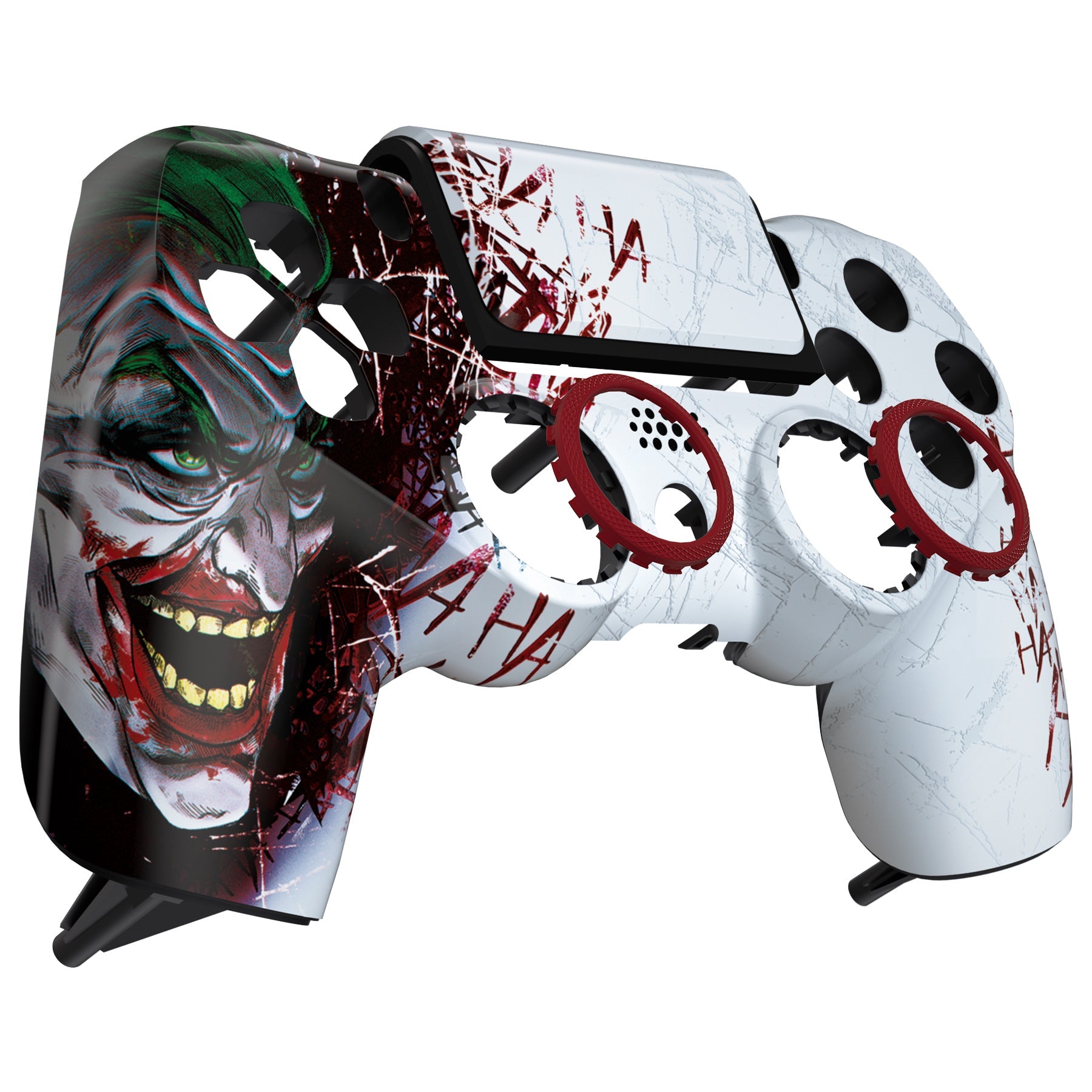 eXtremeRate Ghost Redesigned Front Housing Shell with Touch Pad Compatible with PS4 Slim Pro Controller JDM-040/050/055 - Clown HAHAHA eXtremeRate