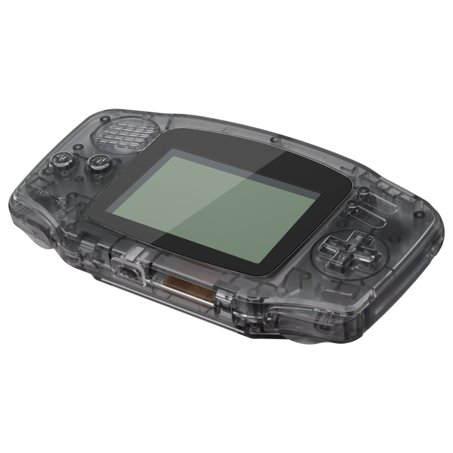 eXtremeRate IPS対応アップグレード版ゲームボーイアドバンス（GBA）用交換フルセットシェル＆ボタン、IPSおよび標準LCD両方に対応【クリアブラック】