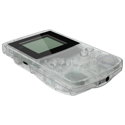 eXtremeRate IPS対応アップグレード版 ゲームボーイカラー（GBC）用交換フルセットシェル＆ボタン＆ブラック保護スクリーンレンズ、GBC OSD IPS、通常IPS、標準LCD対応【暗闇で光る-グリーン】