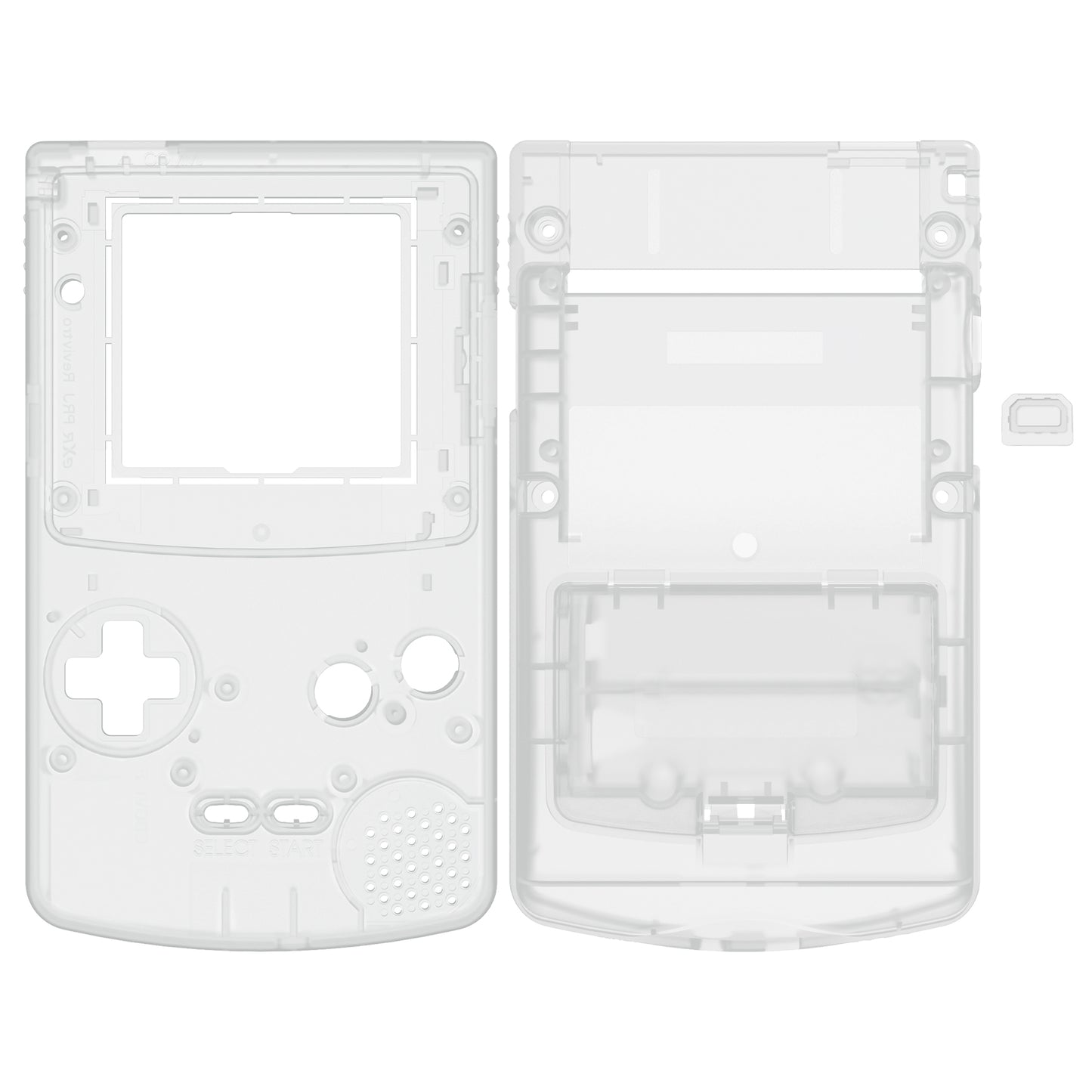 eXtremeRate IPS対応アップグレード版 ゲームボーイカラー（GBC）用交換フルセットシェル＆ボタン＆ブラック保護スクリーンレンズ、GBC OSD IPS、通常IPS、標準LCD対応【暗闇で光る-グリーン】