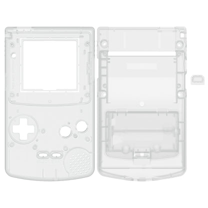 eXtremeRate IPS対応アップグレード版 ゲームボーイカラー（GBC）用交換フルセットシェル＆ボタン＆ブラック保護スクリーンレンズ、GBC OSD IPS、通常IPS、標準LCD対応【暗闇で光る-グリーン】
