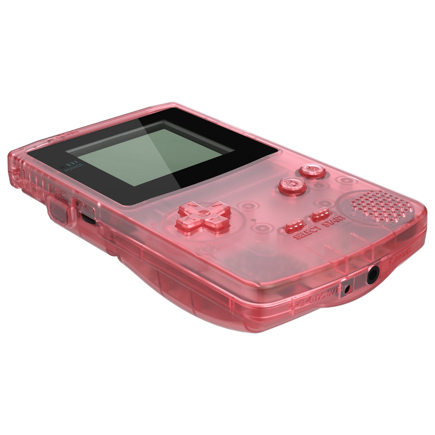 eXtremeRate IPS Ready Upgraded GBC Replacement Full Set Shells with Buttons & Black Screen Lens for Gameboy Color, Compatible with GBC OSD IPS & Regular IPS & Standard LCD - Cherry Pink eXtremeRate