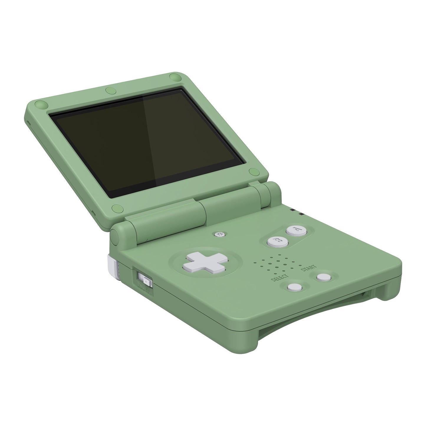 eXtremeRate IPS対応アップグレード版ゲームボーイアドバンスSP（GBA SP）用交換フルセットシェル＆ボタン、IPSおよび標準LCD両方に対応【抹茶グリーン】