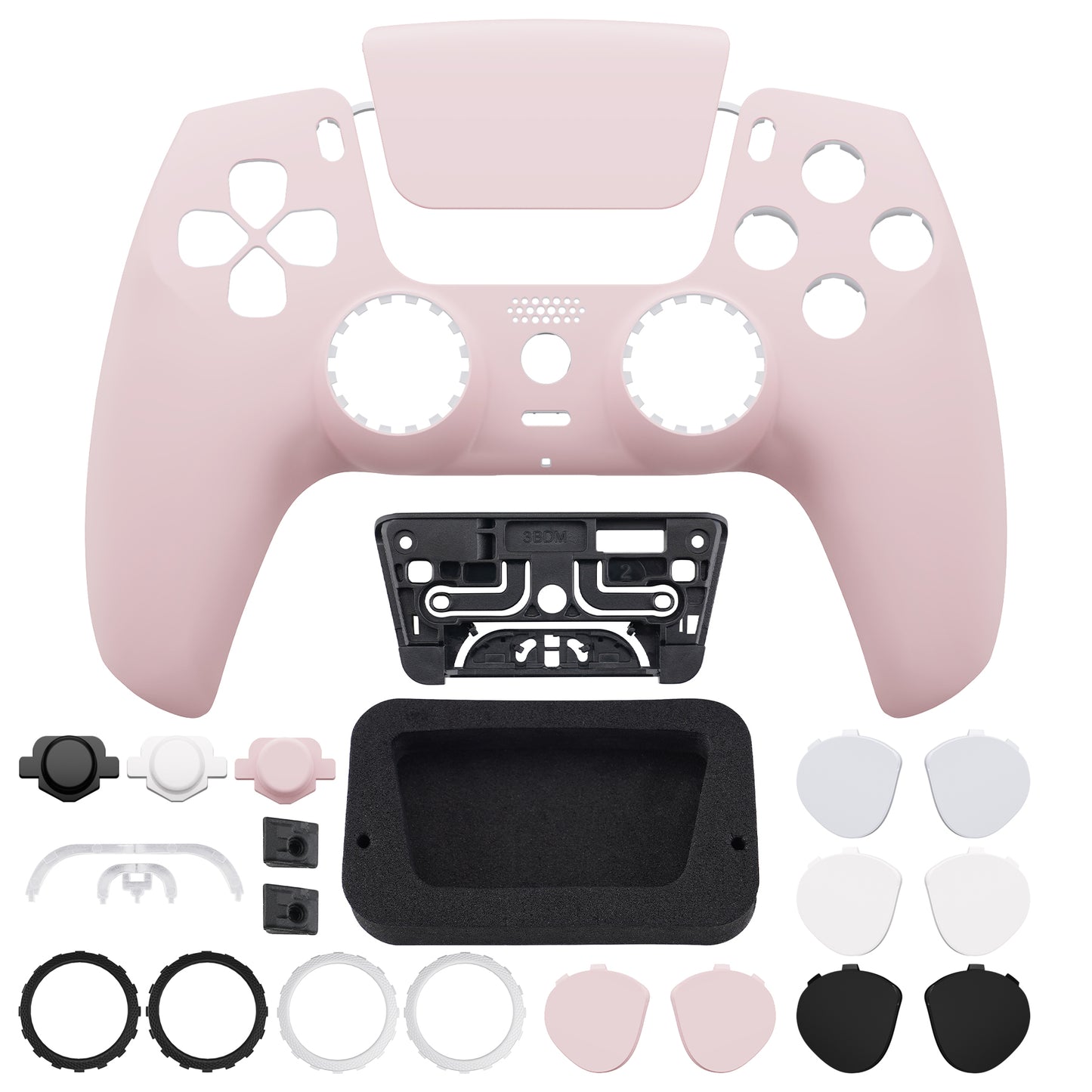 eXtremeRate PS5コントローラーBDM-010/020/030/040/050/060対応LUNA再設計交換対応用フロントシェル＆タッチパッド【サクラピンク】