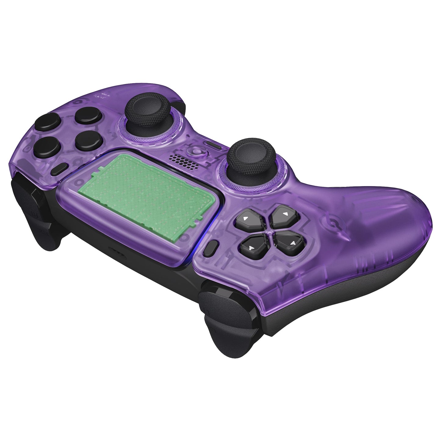 eXtremeRate LUNA Redesigned Replacement Front Shell with Touchpad Compatible with PS5 Controller BDM-010/020/030/040 - Clear Atomic Purple eXtremeRate