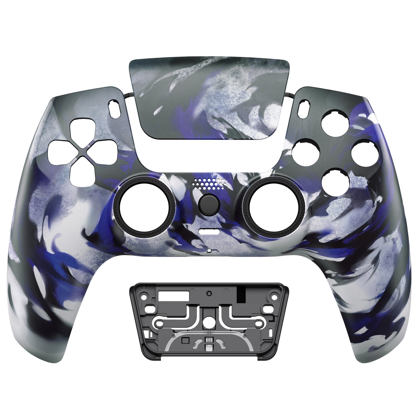 eXtremeRate PS5コントローラーBDM-010/020/030/040/050/060対応LUNA再設計交換対応用フロントシェル＆タッチパッド【シャドウマジック】