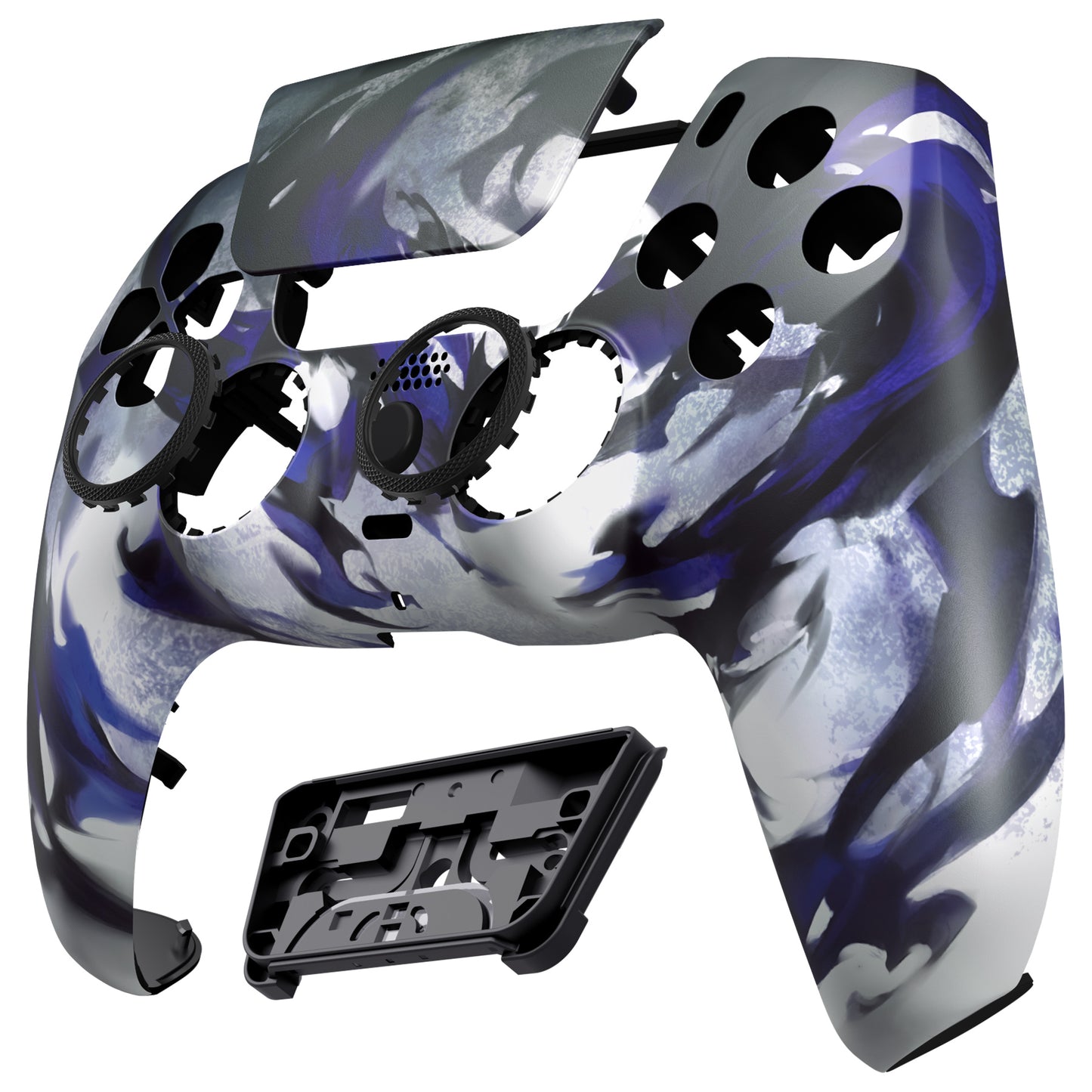 eXtremeRate PS5コントローラーBDM-010/020/030/040/050/060対応LUNA再設計交換対応用フロントシェル＆タッチパッド【シャドウマジック】