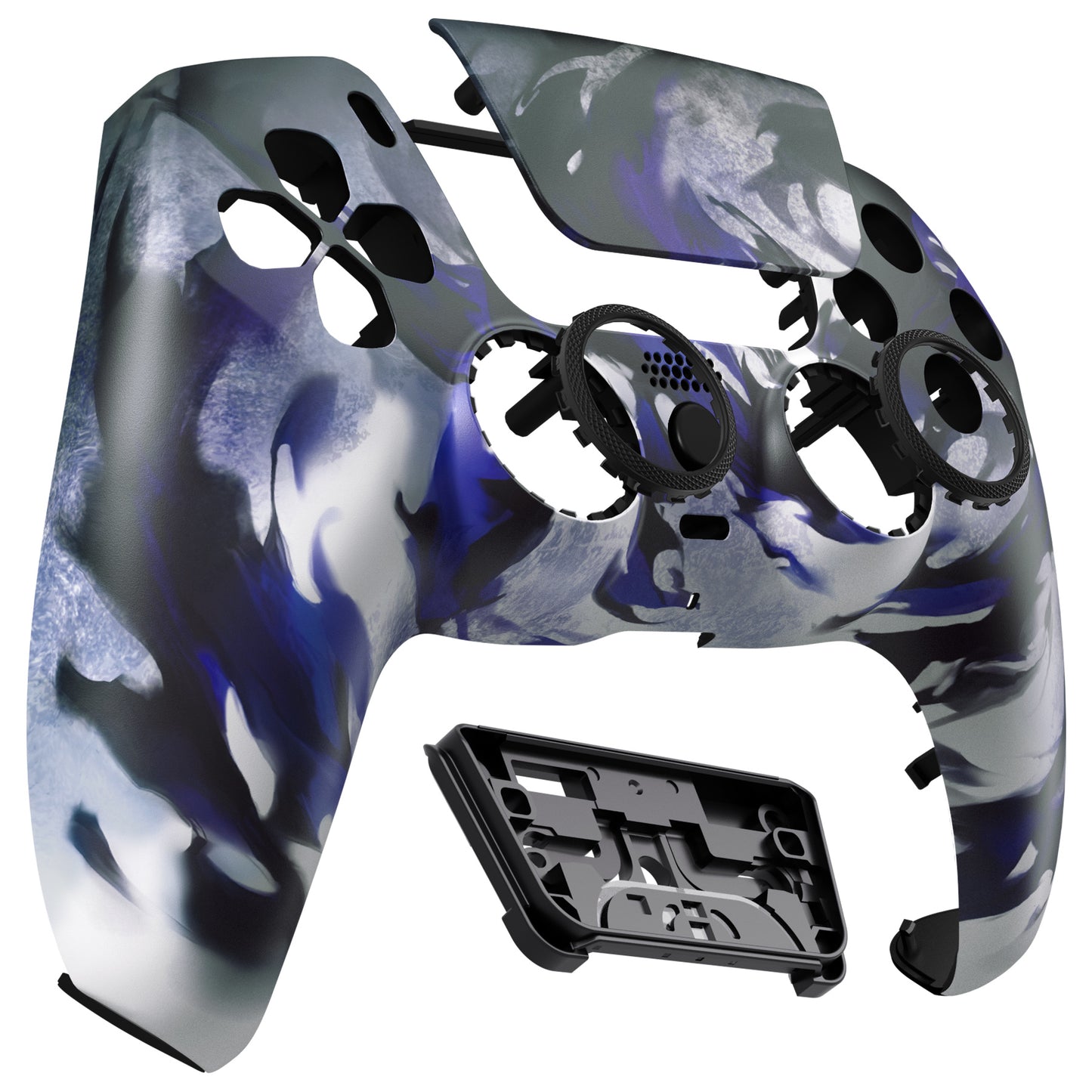 eXtremeRate PS5コントローラーBDM-010/020/030/040/050/060対応LUNA再設計交換対応用フロントシェル＆タッチパッド【シャドウマジック】